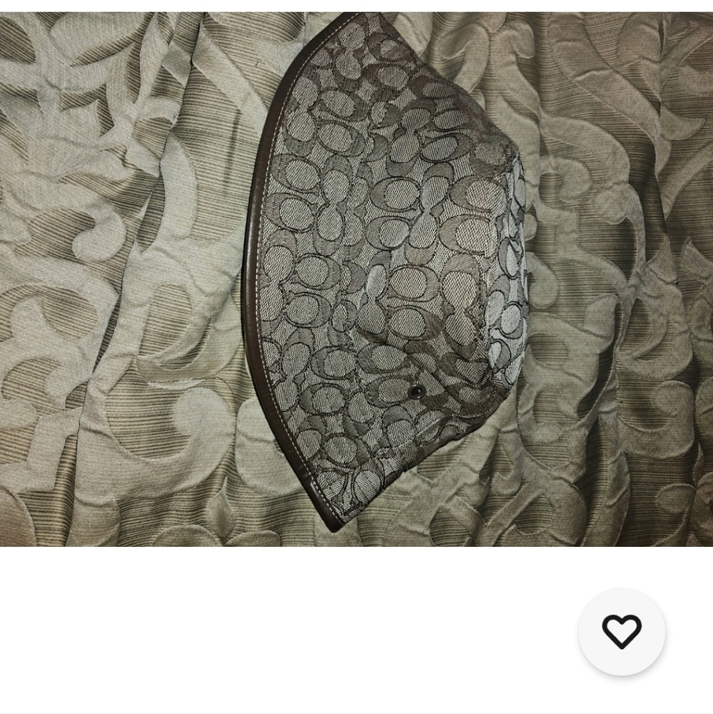 Coach Brown and Gray Patterned Hat